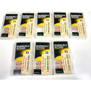 Duracell Activair Hearing Aid Batteries: Size 13 (8 x8 60 batteries) Exp 5/2020